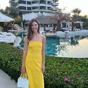 Yellow Strapless Maxi Dress